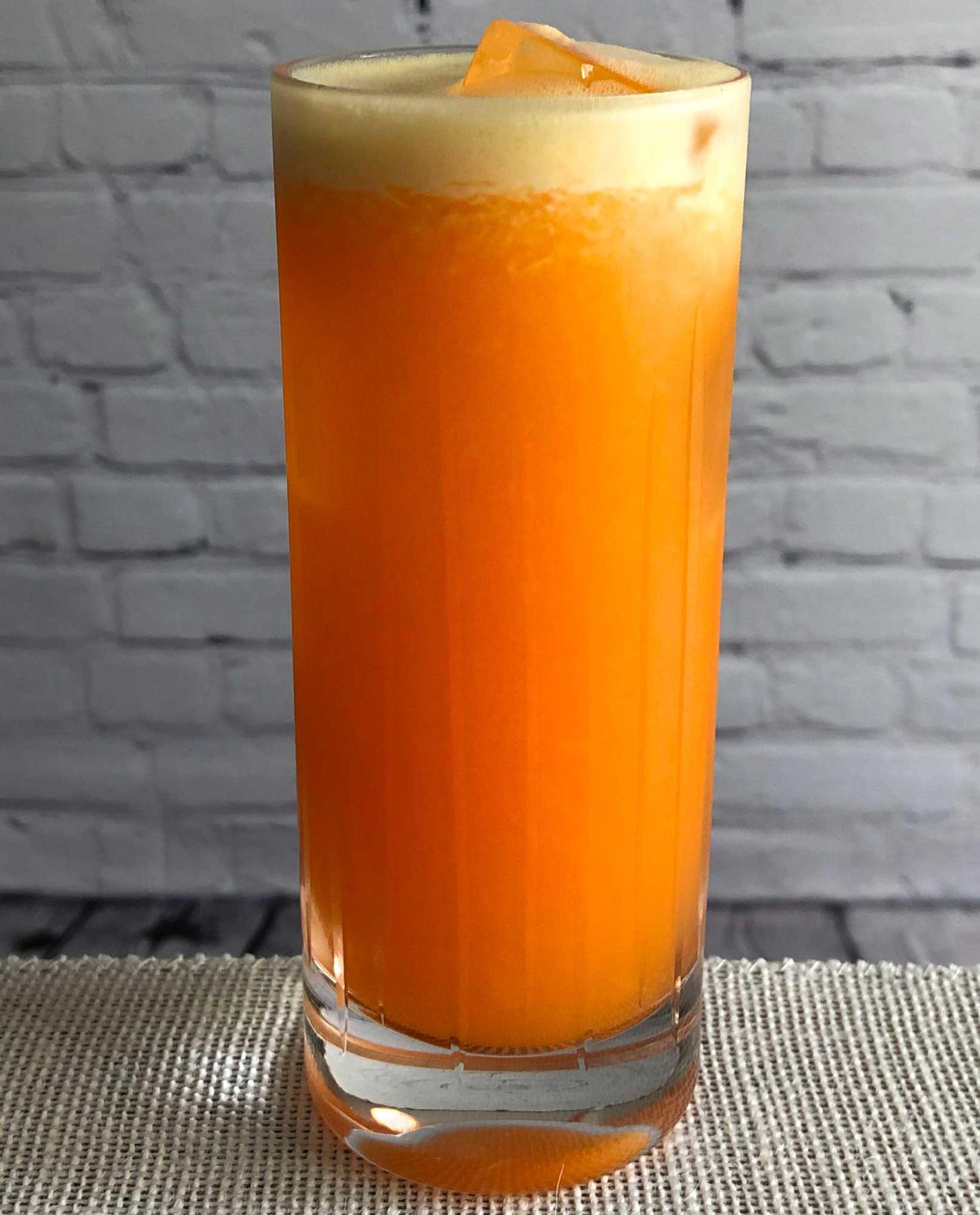 An example of the The Maddalena, the mixed drink (drink) featuring Aperitivo Cappelletti, orange juice, and grapefruit juice; photo by Lee Edwards